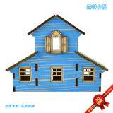 Деревянная хижина с лазером, трехмерная реалистичная головоломка, домик для раннего возраста, конструктор, игрушка