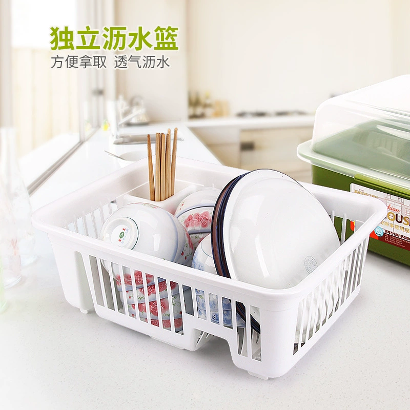 舜利 Plastic cupboard flip-top kitchen storage rack tableware storage box drain rack dish rack dish rack wholesale