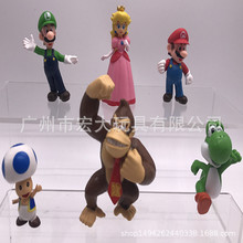 超级玛丽奥 super mario6款超级玛里奥 蛋糕装饰摆件烘焙公仔模型