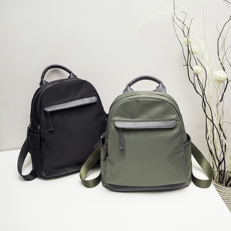 双肩包女潮2022新款韩版百搭简约尼龙牛津布时尚休闲轻便帆布背包