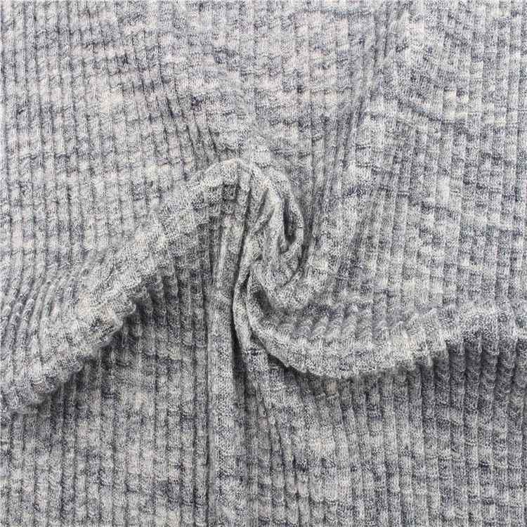 厂家供应针织棉段彩二面提花（水洗） 针织提花布女装