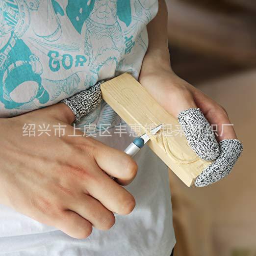 现货防割5级手指套 精细手工雕刻护手指套 手套厂家批发定做颜色