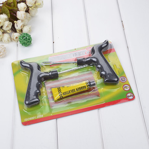 Car tire repair tool vacuum tire car motorcycle electric vehicle tire quick tire repair tool set 8-piece set