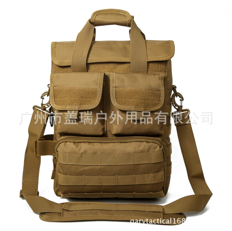Military fan tactical bag MOLLE shoulder bag waterproof outdoor computer bag military fan style briefcase tactical shoulder bag
