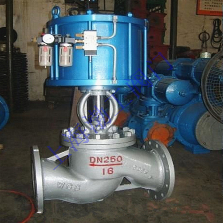 J641H气动法兰截止阀J641H-40C 双作用气动截止阀