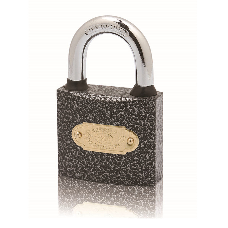 Shengli powder-coated thick iron padlock, waterproof ring, anti-rust copper core door lock, cabinet lock, carriage padlock, thick lock head lock pic 4