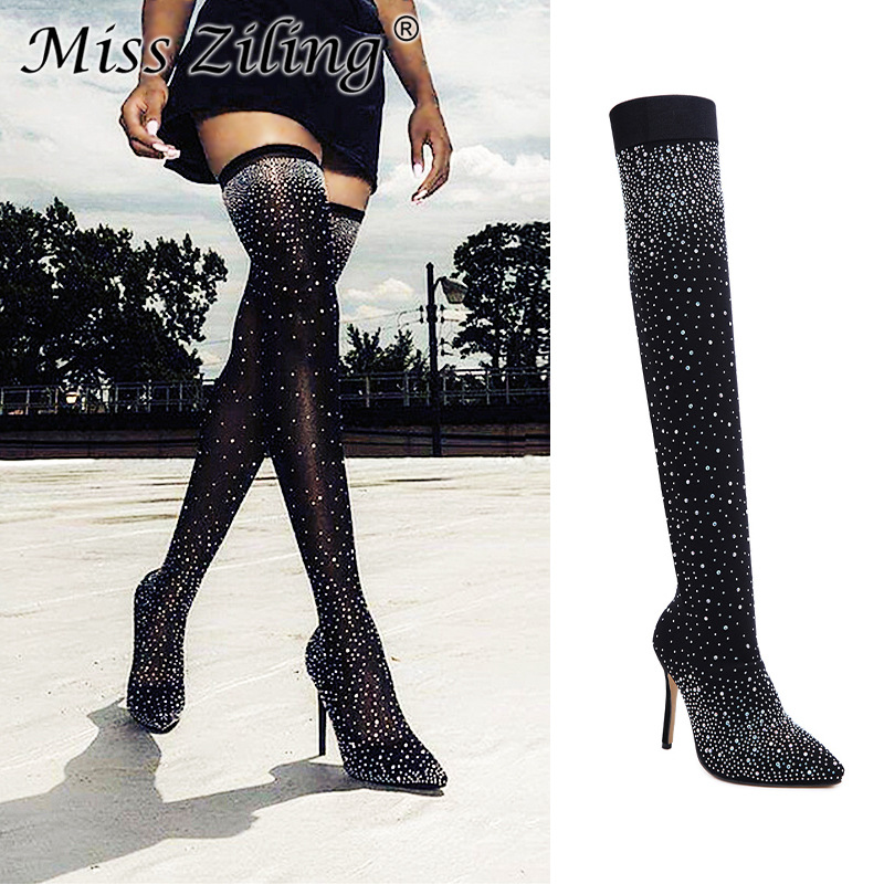 fashionable winter shiny socks
