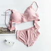 Summer lace wireless bra, thin underwear, set, cotton sports bra