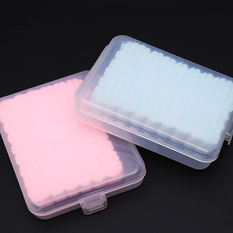 粉扑收纳盒 假睫毛收纳盒 透明小方块方形收纳盒 饰品收纳盒