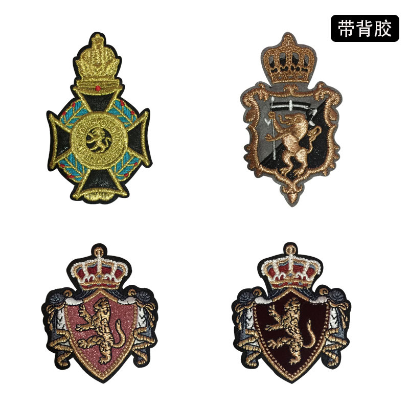 小号牛仔裤辅料 章仔带背胶 可熨烫布贴 刺绣布贴肩章 世界杯布贴