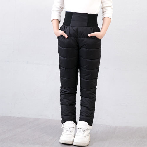 Children's Down Cotton Pants 2025 Autumn/Winter Baby Boys' and Girls' Outerwear High-Waisted Warm Cotton Pants Wholesale Trendy