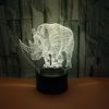 New strange creative rhino 3D visual stereo LED decorative personality desk lamp supports personality DIY