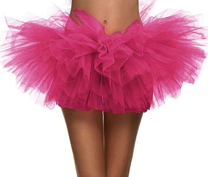 Adult Tutu Skirt, 5-Layer Polyester Tulle, One Size, Performance & Party Dance Wear