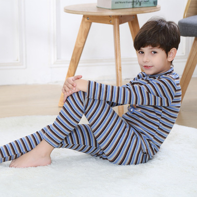 批发秋冬中小男女儿童亲子套装弹性修身卡通舒绒睡服内衣秋衣裤