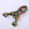 Metal gold clip, slingshot with flat rubber bands, wholesale