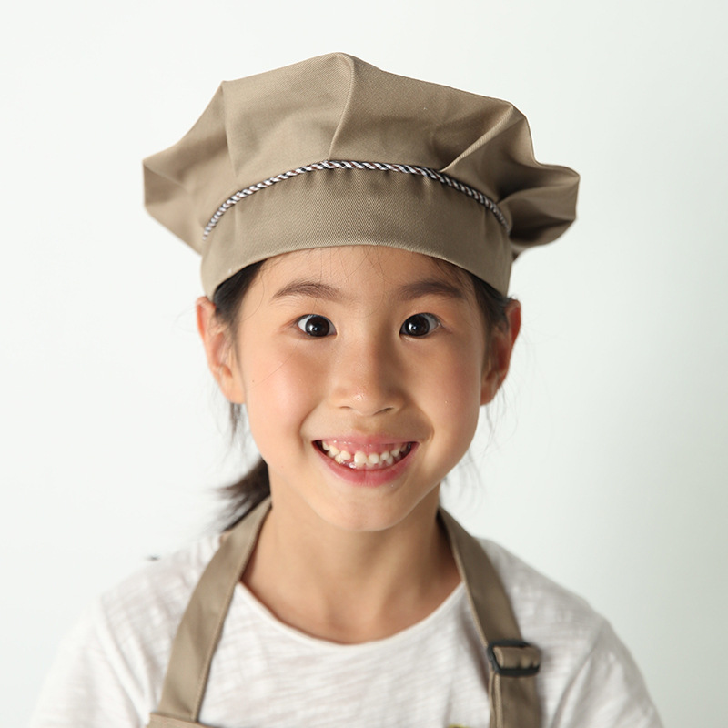 Kindergarten actividad traje niños delantal pintura arte chef sombrero logotipo personalizado