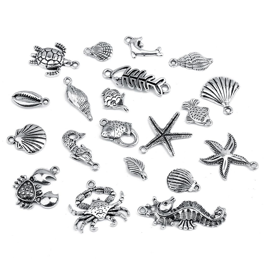 30pcs Beach Simple Style Conch Shell Fish Alloy Plating Pendant Jewelry Accessories display picture 4