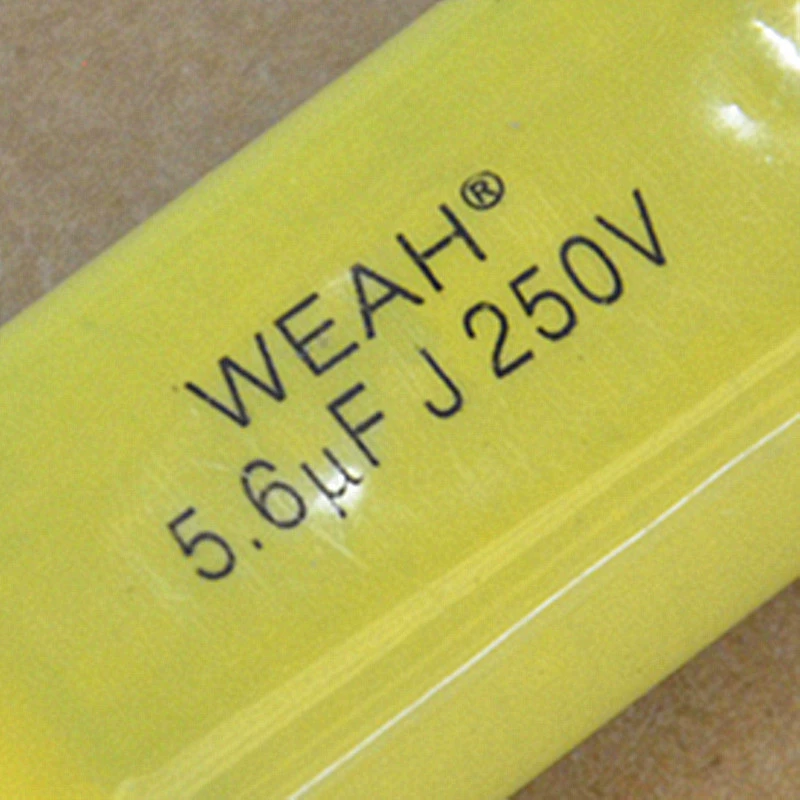 320v? Factory direct sales 250V 5.6UF Weah Huang Bian осевой конденсатор динамика, звук дорожки делитель емкости