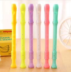 Blowable mini recorder shape gel pen water pen cartoon creative flute pen student gift manufacturer direct sale