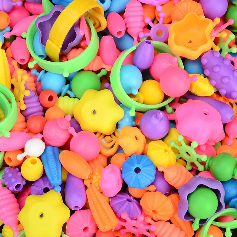 厂家百变无绳波普串珠益智玩具diy手工塑料绕珠儿童串珠玩具批发