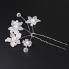 Hair accessory from pearl for bride, white hairgrip, jewelry, Chinese hairpin, wedding accessories