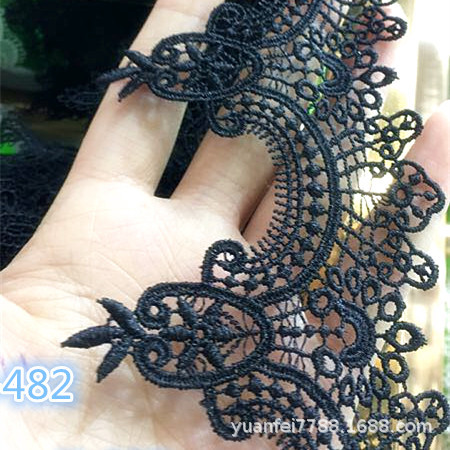 E-482精细精细涤纶丝细线欧式波浪新版洋装刺绣蕾丝花边DIY辅料