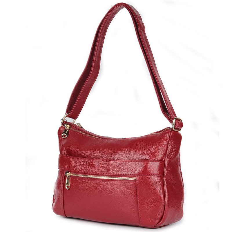 Large Capacity Genuine Leather Shoulder Bag Fashion Middle-aged Mommy Bag First Layer Cowhide Ladies Crossbody Bag One Piece Dropshipping