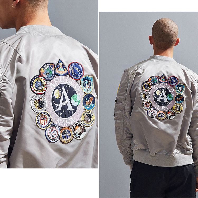 공장 직접 판매 NASA 아폴로 자수 벨크로 완장 야외 군사 팬 가방 액세서리