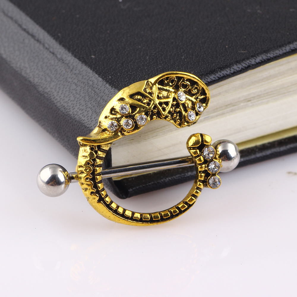 Pointed titanium steel lip stud product view