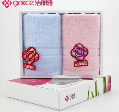 Jie Ya towel wholesale pure cotton Plain colour gift towel Can embroider LOGO towel Gift Set