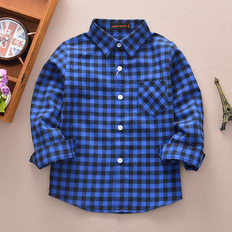 Fashion Plaid Printing 100% Cotton T-shirts & Blouses display picture 3