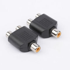 蓮花線母對母三通 RCA母頭一分二AV轉接頭 蓮花母1分2音頻轉換頭