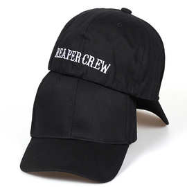 外贸爆款REAPERCREW刺绣棒球帽后封口全包裹鸭舌帽男女时尚棒球帽