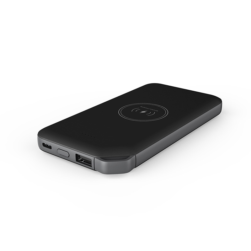 无线充电宝立式双USB无线快充圆滑曲面PD移动电源三合一迷你私模