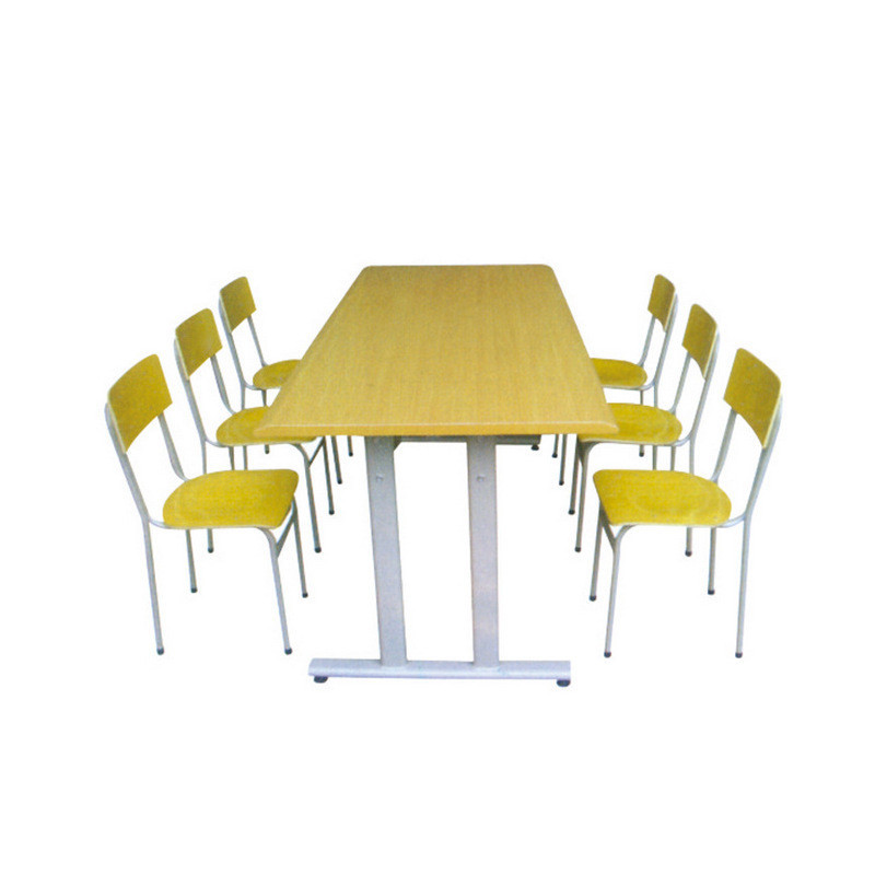 厂家直销 培训班学习桌椅 双柱图书馆六位阅览桌 辅导班桌椅套装