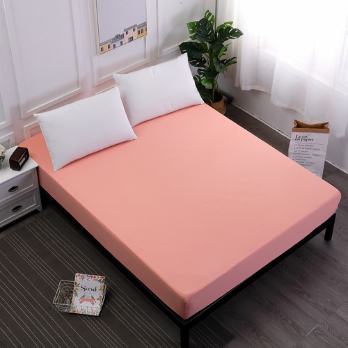 Cross-border solid color velvet bedspread protector with bed bag cleaning cover, non-pilling and non-fading, memory foam protection