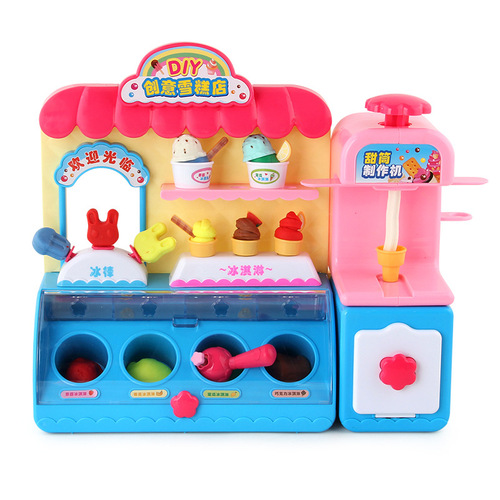 Dropshipping creative ice cream shop, colored mud ice cream machine, colored mud ice cream machine, handmade super light clay