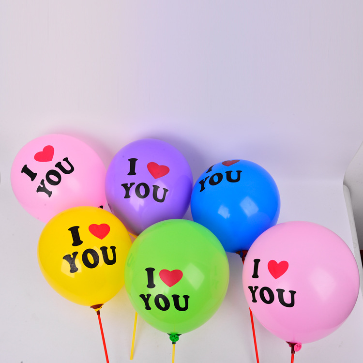 厂家直销心形广告气球印字爱心气球印刷logo气球定制婚庆气球批发
