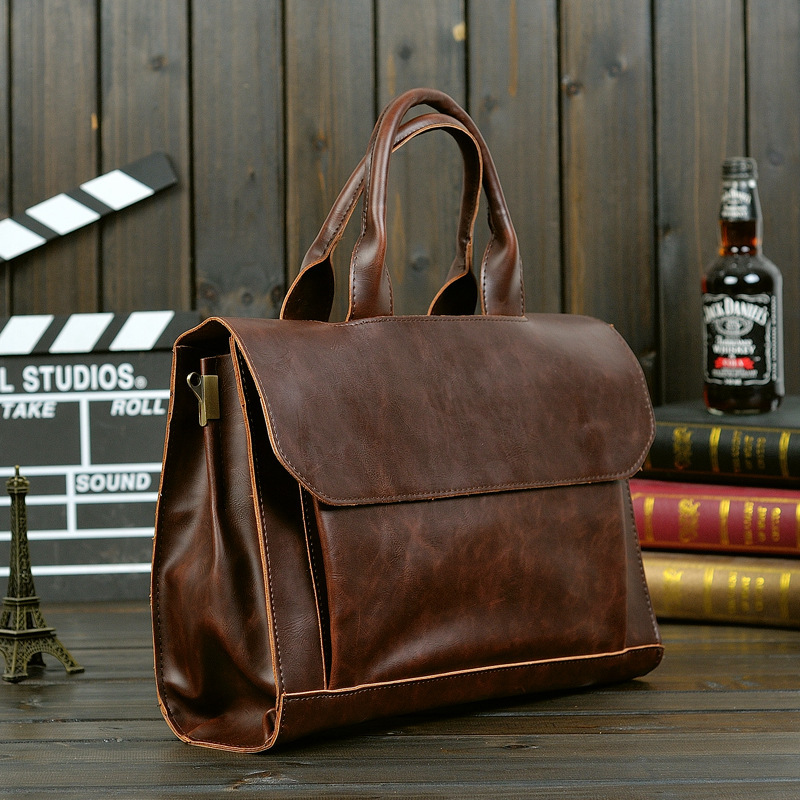Single-Shoulder Crossbody Laptop Briefcase 7