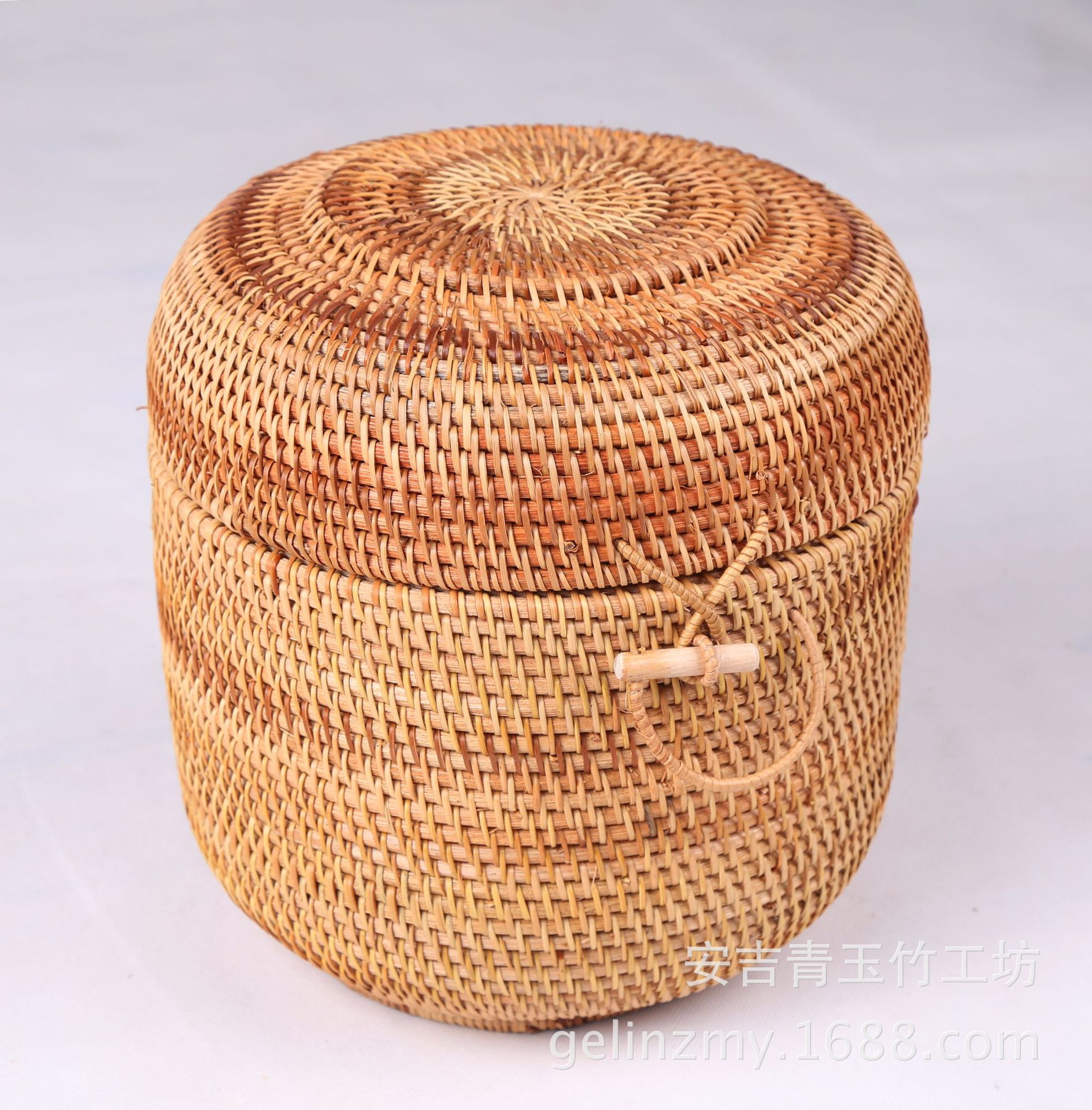 藤编收纳筐收纳篮茶叶包装盒七子筒越南进口源头好货一手货源|ru