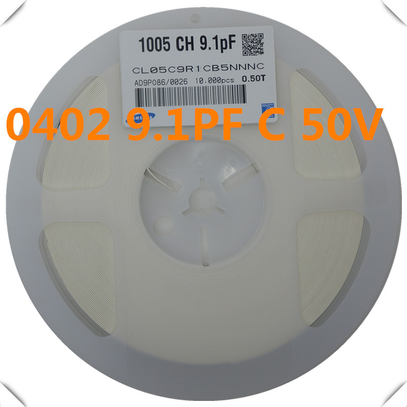 电容0402 9.1PF 50V 9R1C 0.25% NPO/COG MLCC电容