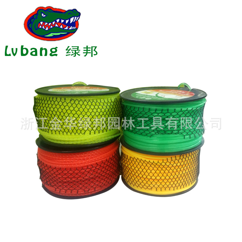 厂家直销  园林工具尼龙打草绳 割灌机配件螺旋线轴割草线2.4mm