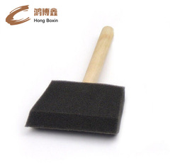 Cross-border wooden handle black sponge brush 1234 inches children's creative DIY painting tools preschool supplies