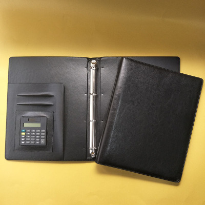 【加工定制】A4商務文件夾PU經理夾會議資料夾活頁本外殼定做加工