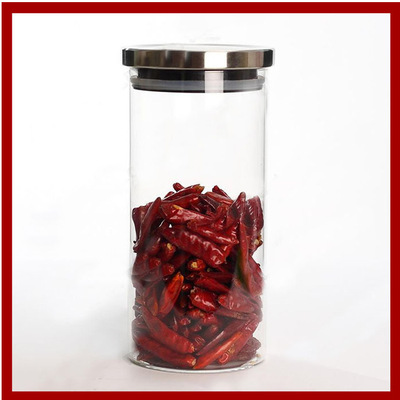 批发定制高硼硅玻璃储物罐大容量透明五谷杂粮玻璃罐创意茶叶罐|ms