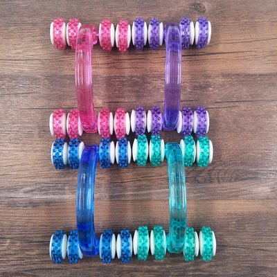 004 Manual Plastic 8 whole body Massager Rainbow eight wheel Rover High-quality Mixed batch