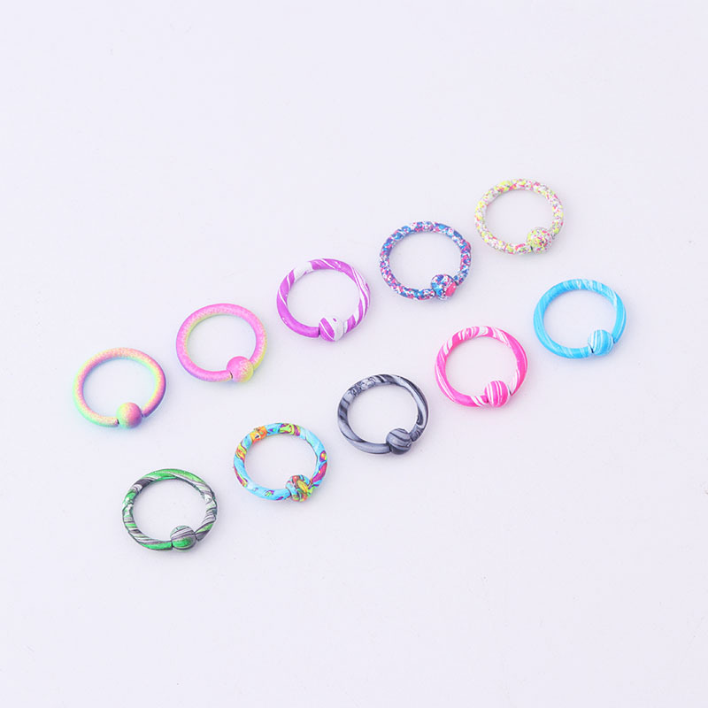 10-color Paint Water Pattern Multi-purpose Ring display picture 7