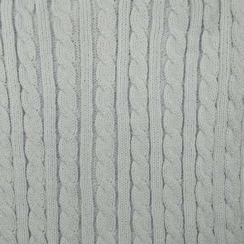 圆筒无缝袖口布 提花罗纹毛线针织布 涤纶腈纶混织立体提花毛线布