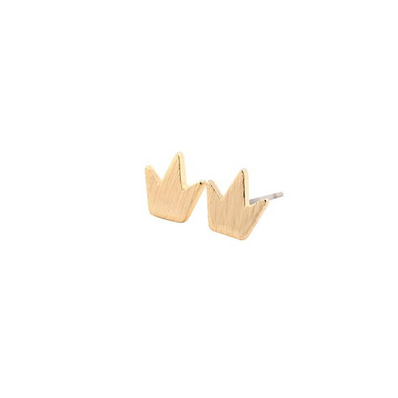Simple Crown Crown Earrings Brushed Earrings Cute Little Sapling Grass Earrings Wholesale display picture 5