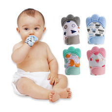 食品级硅胶磨牙硅胶手套婴儿手套牙胶 跨境速卖通lazada亚马逊